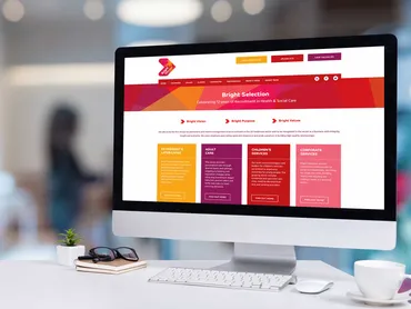 Website mockup for Bright Selection — brand strategy and web design by Thinksay, Essex