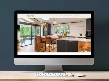 Website mockup for Kitchencraft Design Studio, Essex — web design by Thinksay