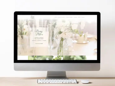 Website mockup for Peony & Phlox florist brand, Colchester — web design by Thinksay