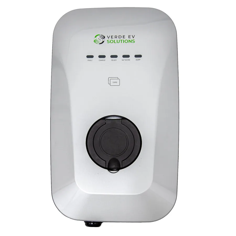 Verde EV electric vehicle charger product photography on white background by Thinksay, Essex