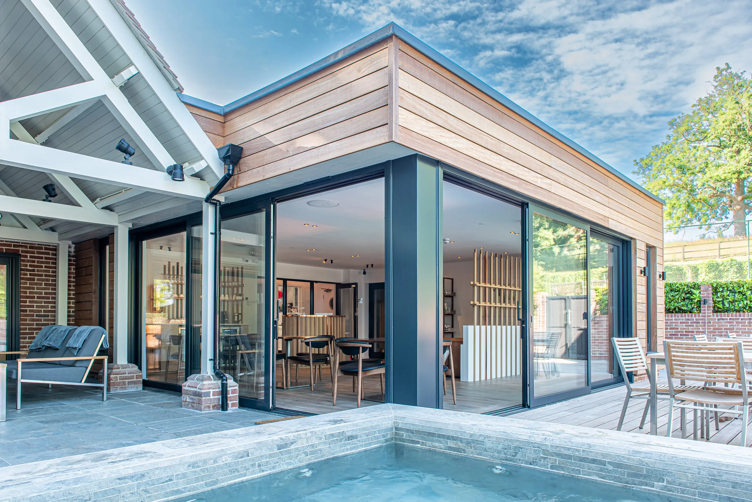 Reynaers windows at Maison Talbooth — architectural photography for Windows Etc by Thinksay